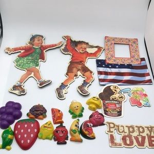 Lot of 19 Vintage refrigerator magnets